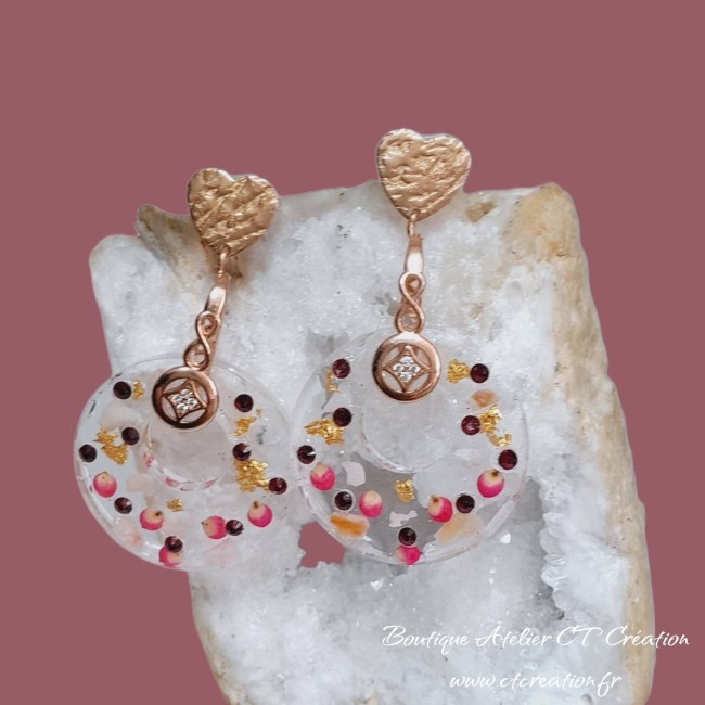 BO Résine tranparence inclusion fleur séchées