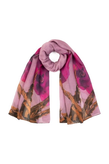 foulard coquelicot parme