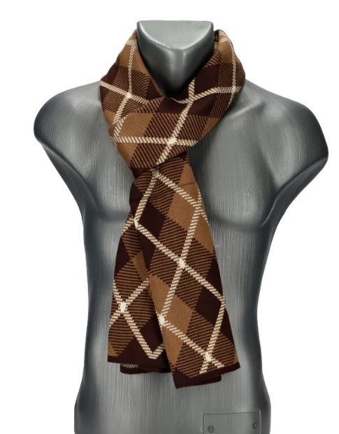 1.Echarpe homme marron
