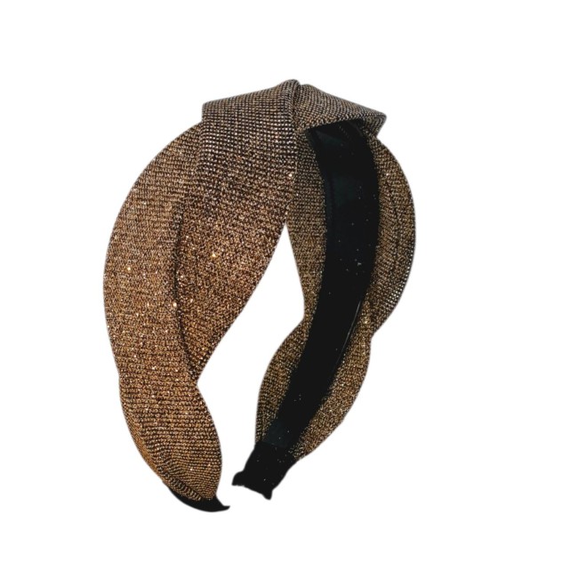 bandeau serre tete tressé doré
