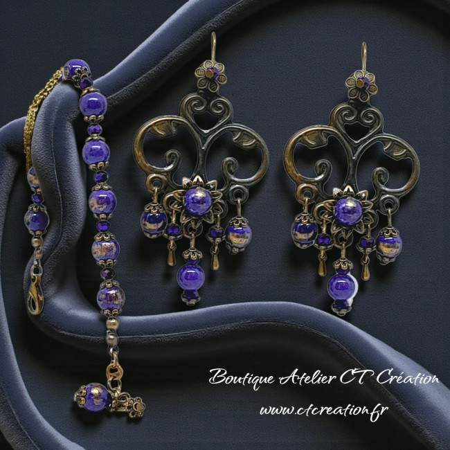 mashan violet poudre d'or 1