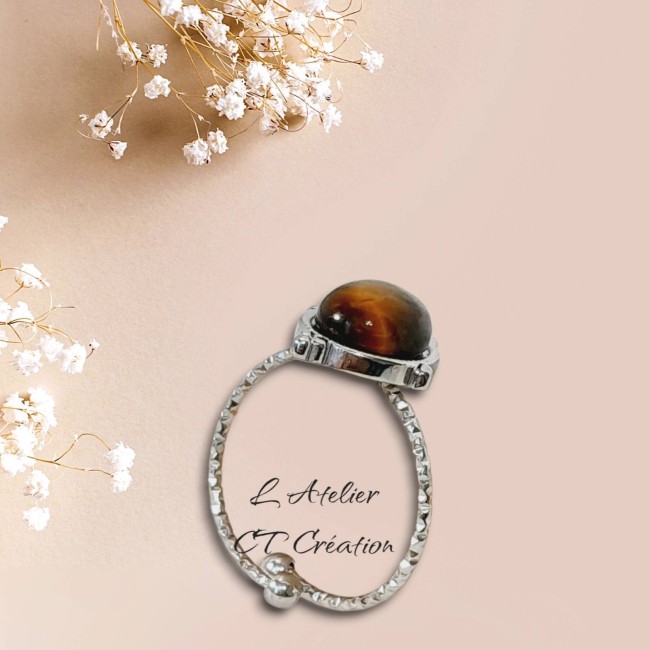 Bague fine ODT acier argenté