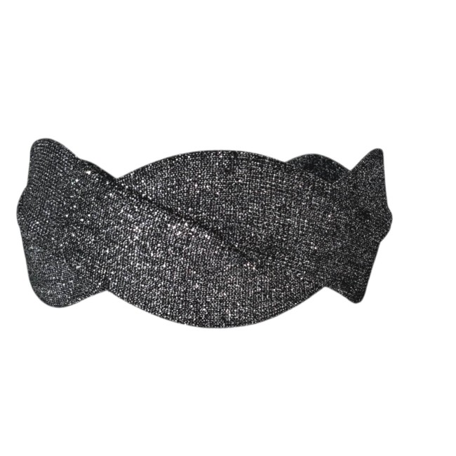 bandeau serre tete tressé argenté 1
