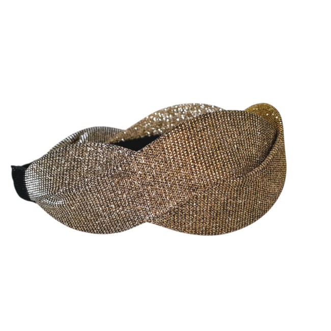 bandeau serre tete tressé doré 2