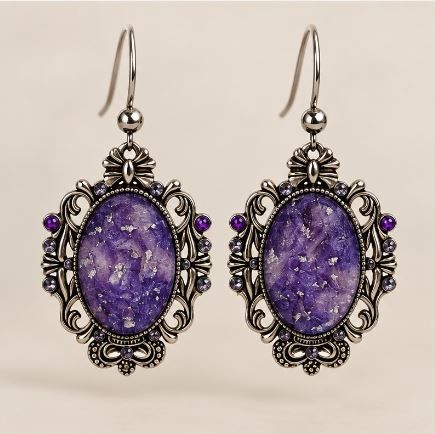 Cabochons violine 1