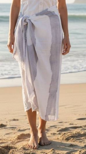 Paréo tie and dye gris bis 1