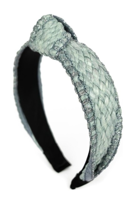 bandeau noeud bleu paon