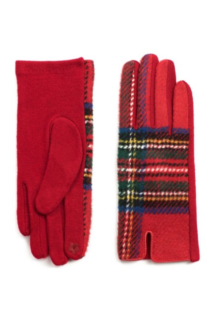 gants écossais rouge