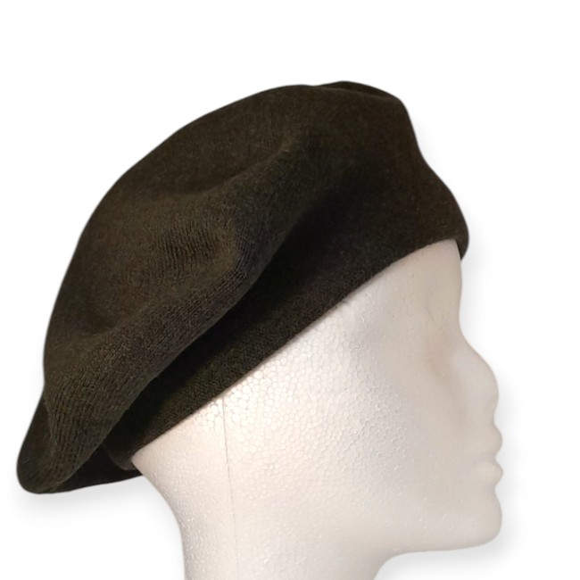 Beret maille jersey kaki-2