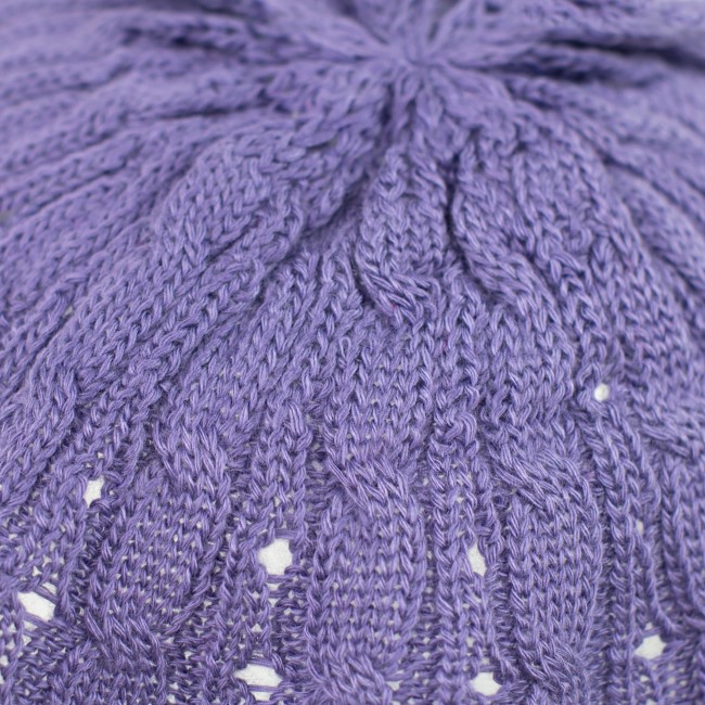 béret laine ajouré lavande cz21473-3-1