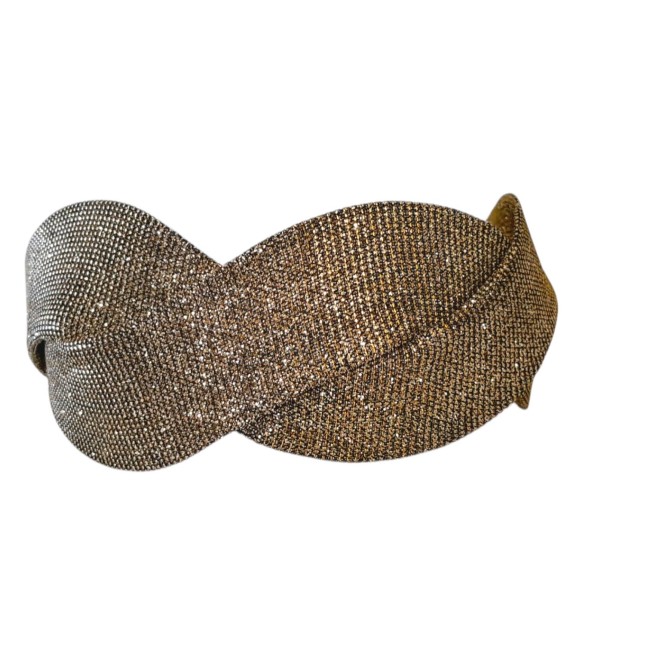 bandeau serre tete tressé doré 3