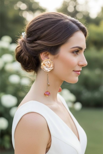 Poésie Florale rose beige doré 2