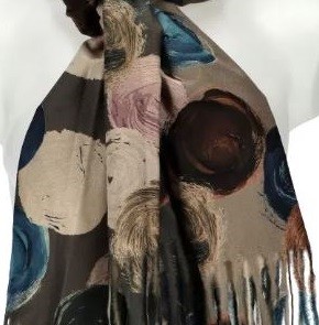 x709 foulard cercle taupe - Copie