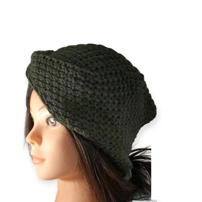 bandeau laine vert olive cz20828-4-3