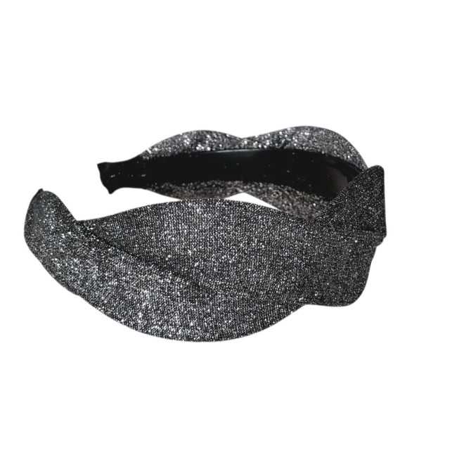 bandeau serre tete tressé argenté 2