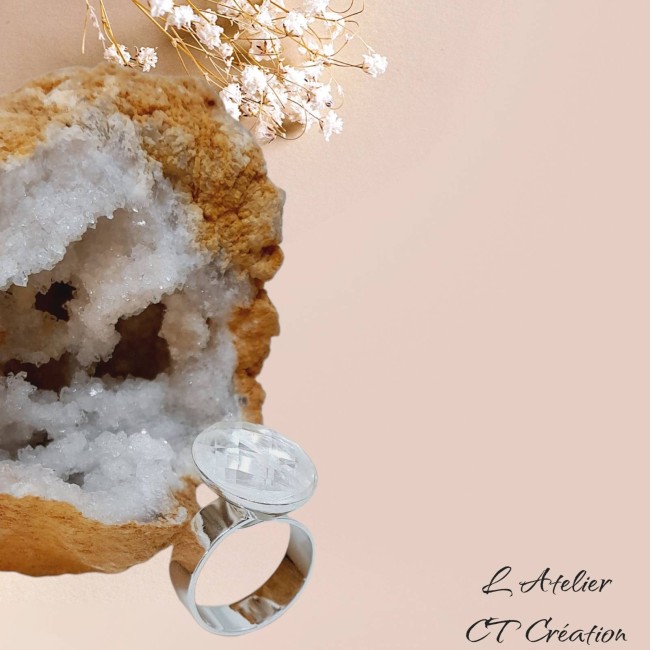 bague ovale cabochon cdr facette 18x13- 4