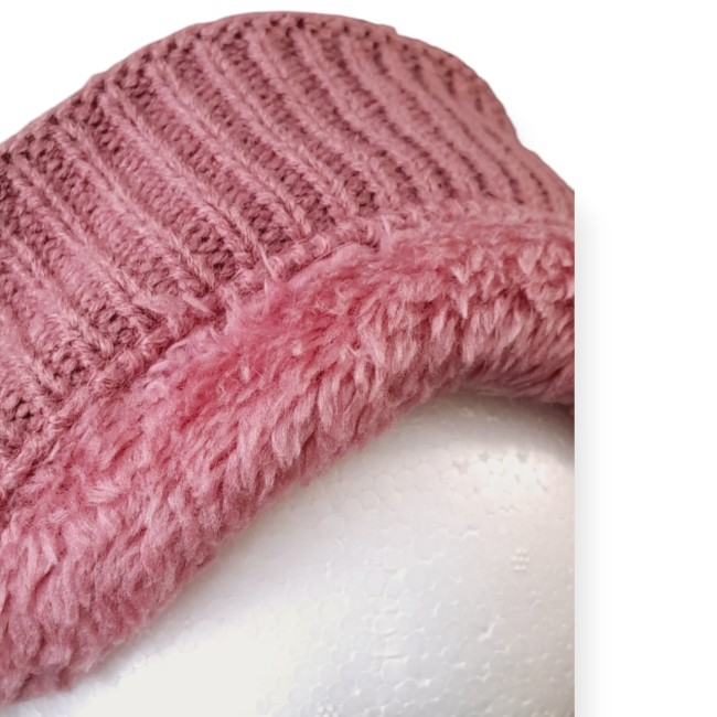 beret fantaisies doublé polaire rose