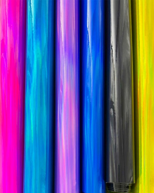 Tous les coloris disponibles en simili miroir – coupons 50x140 ou 50x70 cm pour accessoires couture