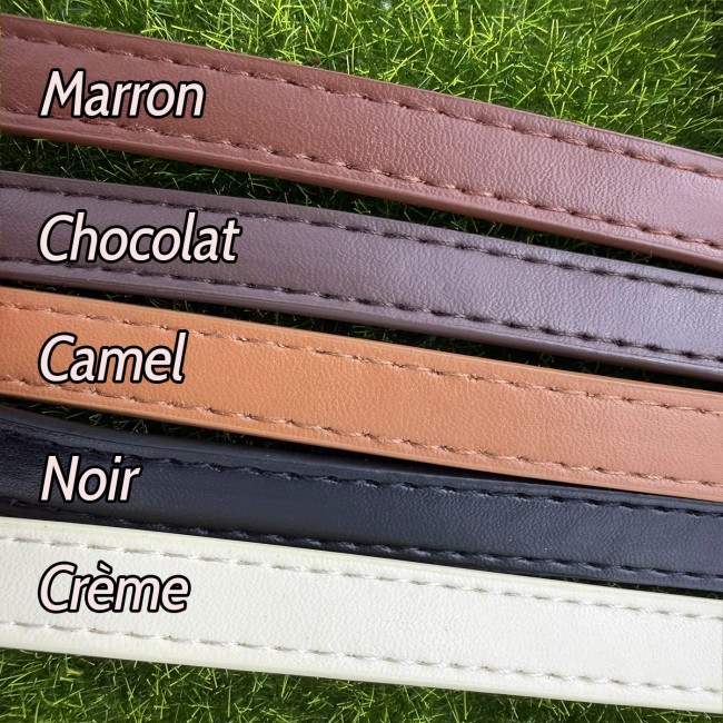 anses de sac réglables simili cuir 12 mm différents coloris