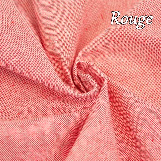 Tissus canvas recyclés – zoom sur le coloris rouge