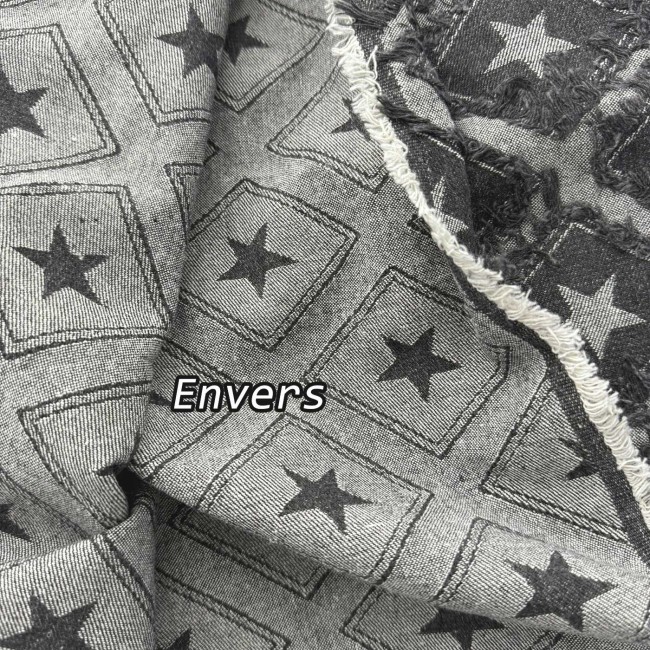 Envers du jean étoilé noir