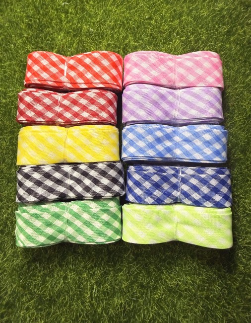 Biais plié vichy 20 mm – 3 mètres