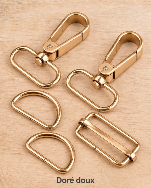 Ensemble de bouclerie Design de 5 pièces Doré doux