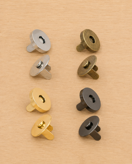 Fermoir magnétique rond 15 mm 4 coloris au choix