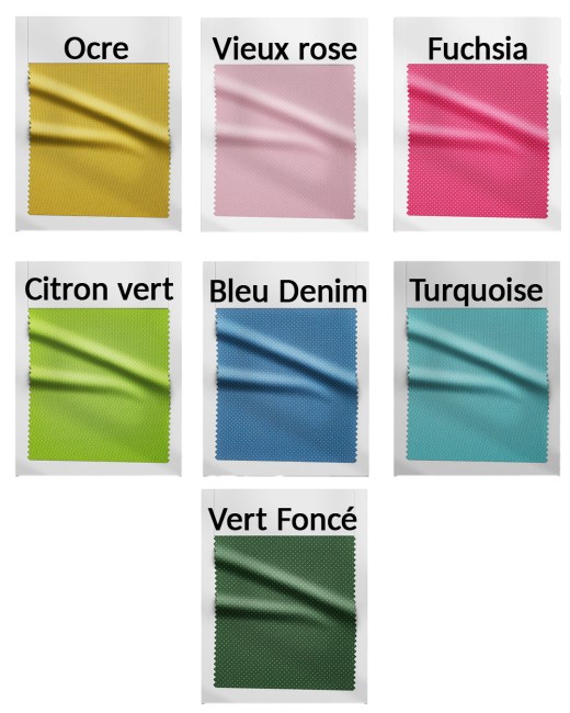 Coloris disponibles de la popeline coton mini pois Poppy Fabrics