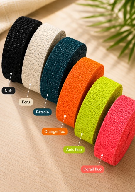 Sangles lurex 30 mm – 6 coloris disponibles