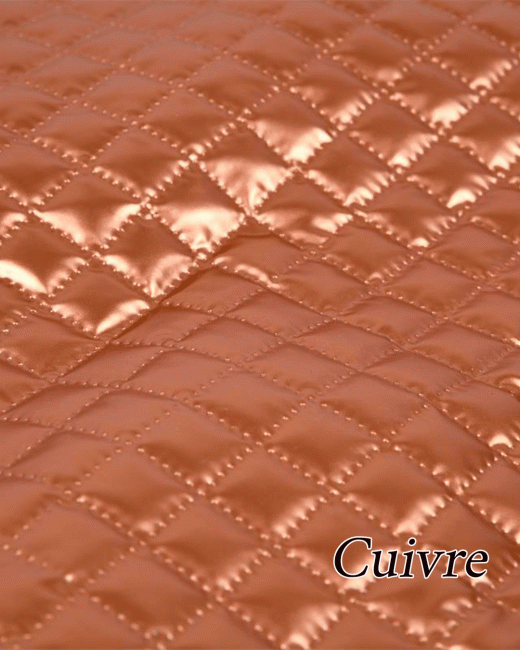 Vinyle matelassé cuivre – Style chic et brillant