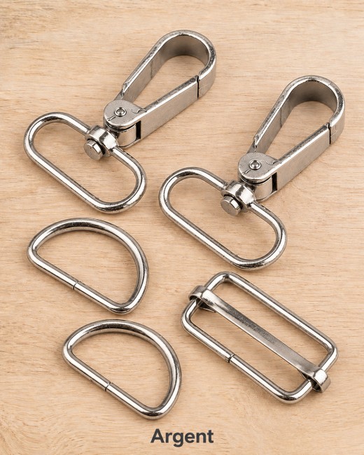 Ensemble de bouclerie Design de 5 pièces coloris argent