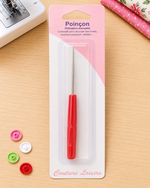 Poinçon à main – pointe métal 52 mm – outil pose accessoires