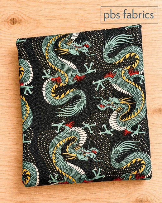 Coupon Coton Japonais - Dragons - PBS Fabrics