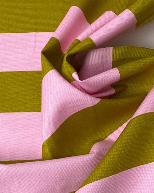 toile-canvas-larges-rayures-rose-clair-ocre