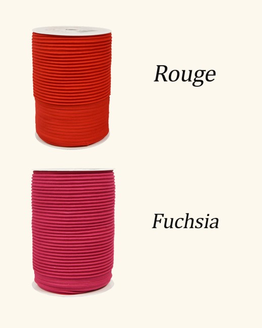 Passepoil coton uni rouge ou fuchsia au choix