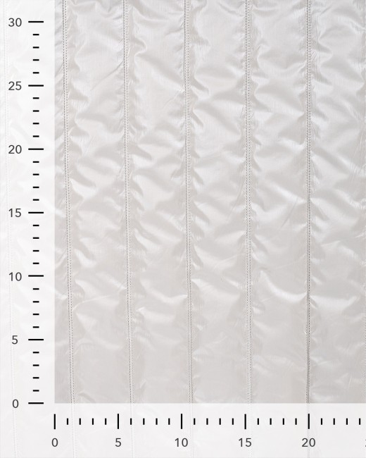 Tissu doudoune matelassé karla Écru, avec règle