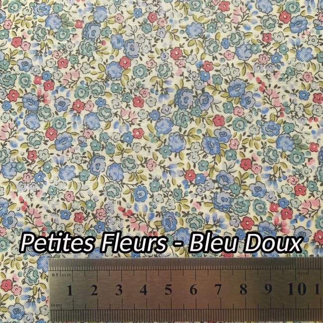 Petites fleurs bleu doux – coton Makower