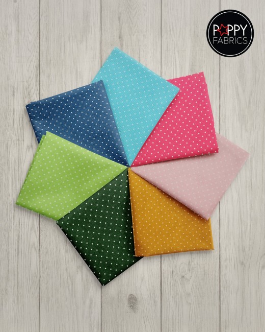 Popeline coton mini pois Poppy Fabrics – Coloris au choix