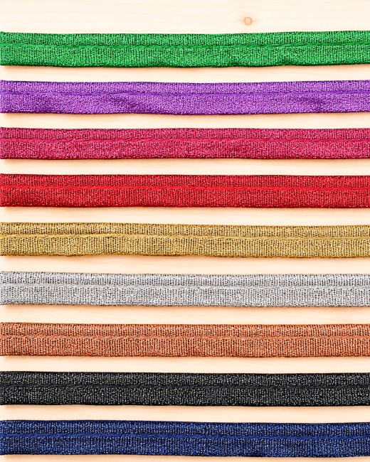 Passepoil lurex 10 mm, Plusieurs coloris disponibles