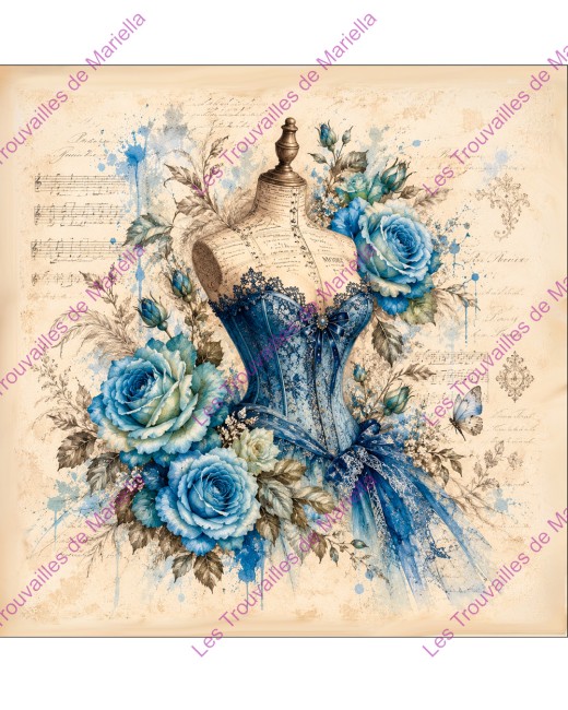 X013_ Mannequin Couture Bleu (précommande)