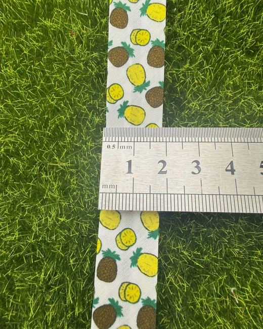 Biais coton ananas largeur 18 mm