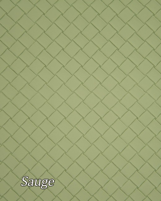 simili cuir tresse couleur vert sauge