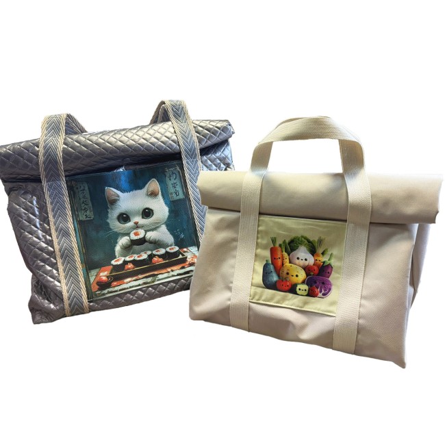 Sac isotherme Le Givré en deux tailles – lunch bag et grand sac de course