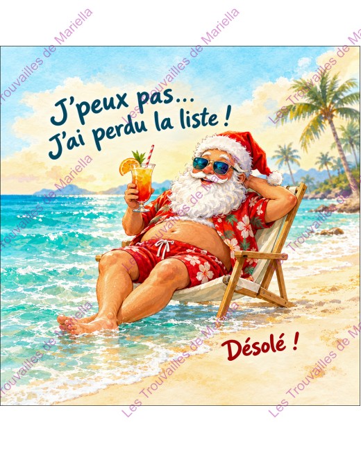 Un Père Noël en vacances qui a perdu sa liste ! "Un Père Noël en vacances qui a perdu sa liste !"