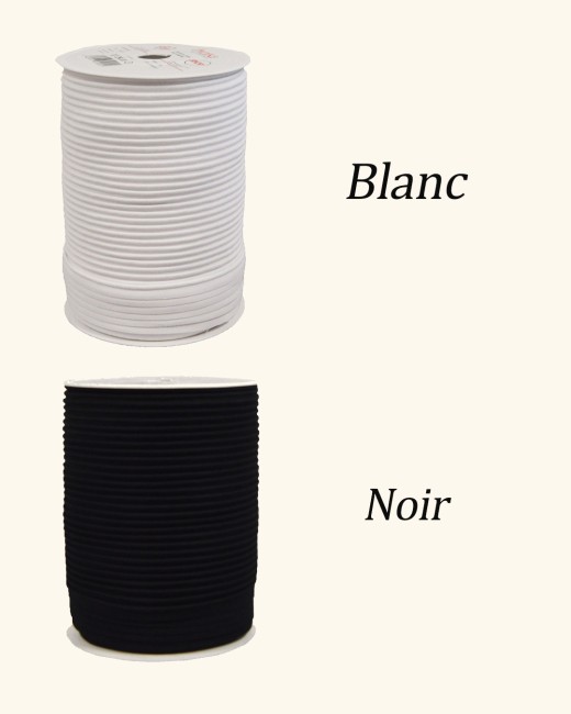 Passepoil colotis blanc ou noir au choix