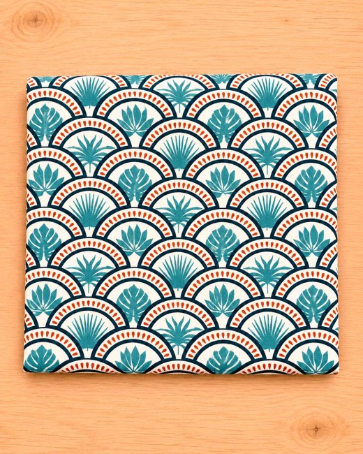Coupon Cretonne Coton Sanaga bleu