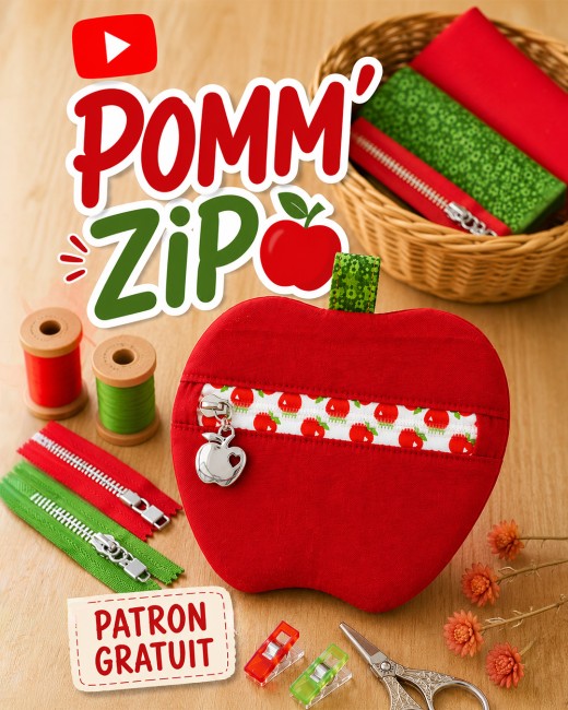 POMM'ZIP – Patron PDF gratuit et tutoriel vidéo