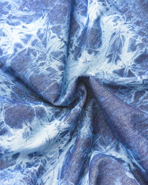 Jean tie and dye bleu – détail du tissu