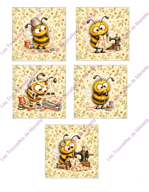 Lingettes Les abeilles couturières (précommande)